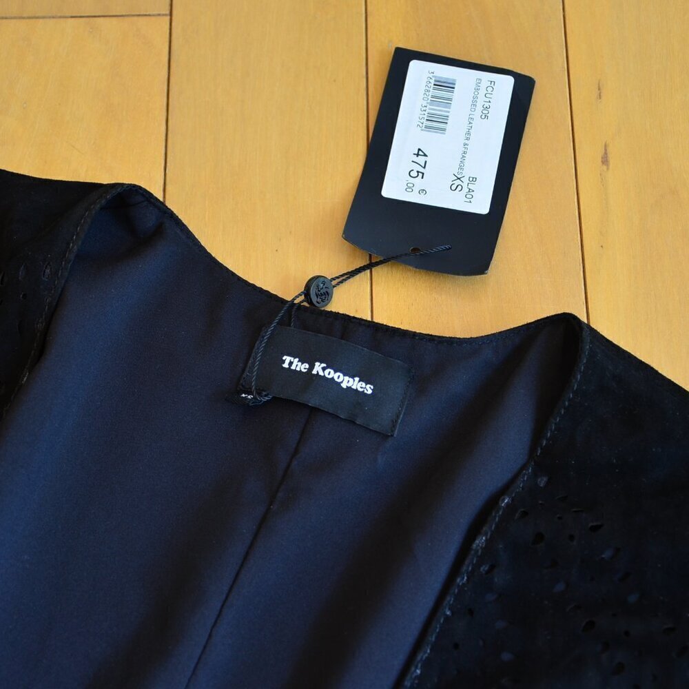 The Kooples jacket Embossed Leather & Franges Jacket - Picture 2 of 9